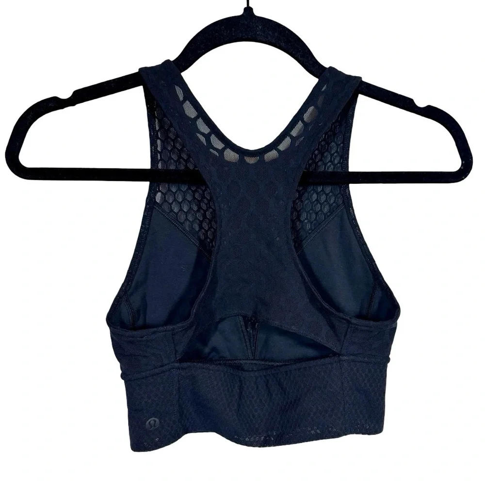 Lululemon Geo Bra *lululemon lab Longline Honeycomb Mesh in Black W2BGGS